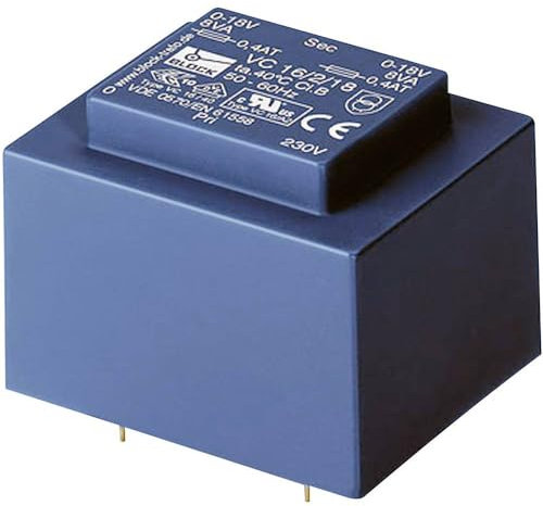 Block VC 16/2/18 trasformatore di stampa 1 x 230 V 2 x 18 V/AC 16 VA 444 mA