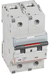 Disjoncteur DX³ 36kA - 2P 230V~ à 400V~ - 80A - courbe C - 3 modules
