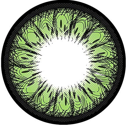 Matlens - Pro Trend Farbige Kontaktlinsen ohne Stärke grün green Camelia circle lens Big Eyes GPW-A43 2 Linsen und gratis 1 Kontaktlinsenbehälter 1 Pflegemittel 50ml