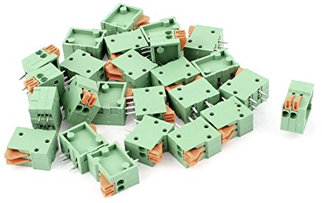 sourcing map 25Pcs KF141R 2Position 2,54mm Pitch 4 Federklemmen Federklemmverbindung 150V 2A de