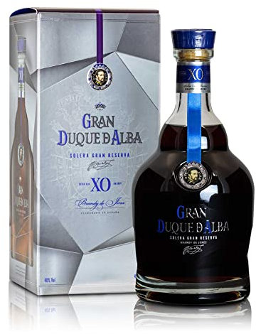 Gran Duque de Alba | XO Brandy de Jerez | mind. 15 Jahre gereift | Ausgezeichnet mit Gold bei Meininger´s International Spirits Award (ISW Award) | 700ml | 40 % Volume