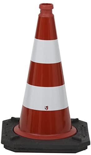 UvV-Reflex Leitkegel TL BAST geprüft vollretroreflektierend rot-weiß 500 mm