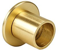 iso-design Wandlager/Wandhalterung in Messing Optik für 20 mm Ø Gardinenstangen