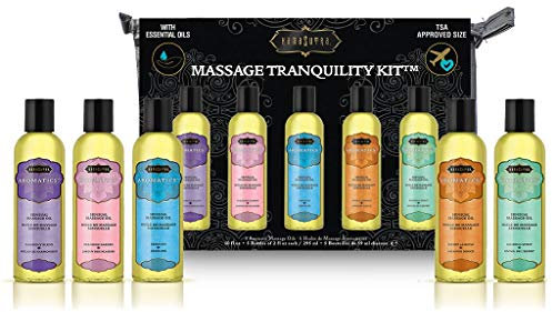 KAMA SUTRA Aromatics Massage Oils – Set of 5 Bottles 2 fl oz Each, Rich Blend of Essential Oils - Sore Muscle Massage Oil for Body - Natural Therapy Oil - Warming, Relaxing, Sensual Massage, Valentine
