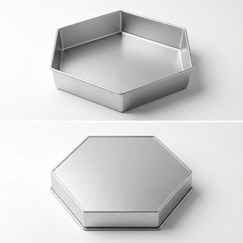 EUROTINS Single Hexagon Birthday Wedding Anniversary Cake Tin Mould Pan 8