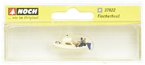 NOCH N Fischerboot, handkoloriert für Spur N, ideal für Modellbau Gewässer und Szenerien