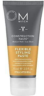 MITCH by Paul Mitchell Construction Paste for Men, Medium Hold, Low Shine, For All Hair Types + Short to Medium Hair, 2.5 fl. oz.