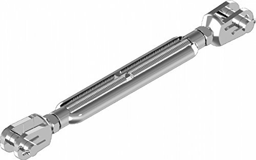 ARBO-INOX Spannschloss Wantenspanner offene Form Gabel Gabel Edelstahl A4 Größe M8