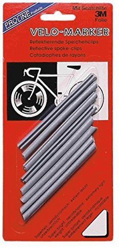 Proline Unisex – Erwachsene Reflektor Speichensticks, Silber, Einheitsgröße