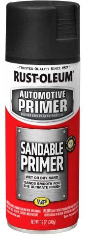 Rust-Oleum Automotive Sandable Primer Spray, Flat Black