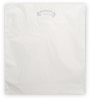 1000 Stk MDPE Grifflochtragetaschen standard weiss 38x45+5 cm