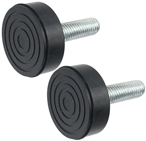 SPARES2GO Universal Washing Machine Adjustable Screw in Foot (Pack of 2, 10mm Thread)