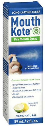 Mouth Kote Dry Mouth Spray, Sugar Free, Long-Lasting Relief, Lemon-Lime, 2 FL OZ - 2 Pack