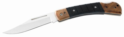 Herbertz Taschenmesser, Griffschalen aus schwarzem Aluminium und Wurzelholzbacken