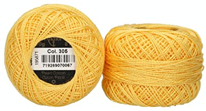 Anchor Perlgarn 8, 4591008-00305, Farbe:goldgelb, Stickgarne
