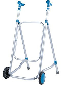 Caminador de aluminio con dos ruedas