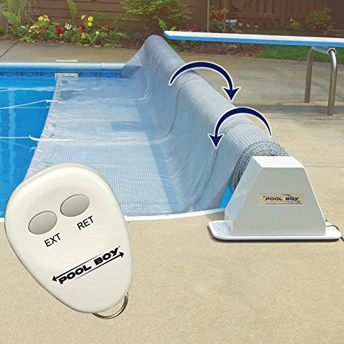 Pool Boy 1 Powered Pool Solar Blanket Reel - Extends and Retracts on The Click of a Button - Works on Inground Pools Up to 20 Feet Wide and 40 Feet Long - Made in The USA - 3 Year Prorated Warranty