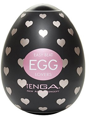 TENGA Huevo Lovers, Funda Masturbadora, 4.9 X 6. X 4.9 Cm, Color - 43 Gr, Negro / Rosa / Plata