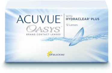 ACUVUE OASYS con tecnologia HYDRACLEAR PLUS - Lenti a contatto quindicinali - Protezione UV;-0.50 diottrie; BC 8.4; DIA 14.00; 12 lenti