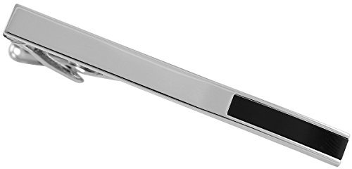 Slipsklämma / slipstång / slipsnål G.CHABROLLE, silver, onyx, med presentask, 560