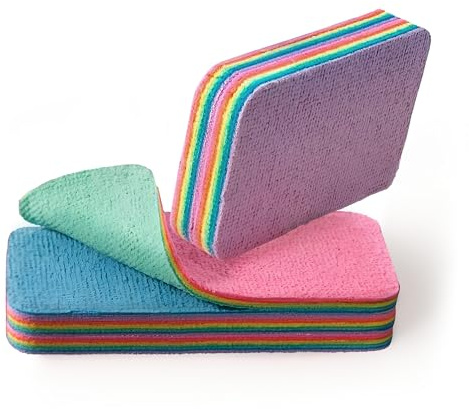 Naicok Esponja Microfibra Limpia Cristales, Espejos, Mamparas de Ducha, Cocina y Baño – Bayetas de Microfibra Reutilizables para Coche, Paños de Microfibra Superficies Delicadas