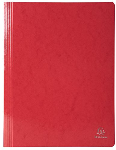 Exacompta 380803B Schnellhefter (Iderama, beschichteter Premium-Manila-Karton, wasserabweisend, 355g, A4) 1 Stück rot
