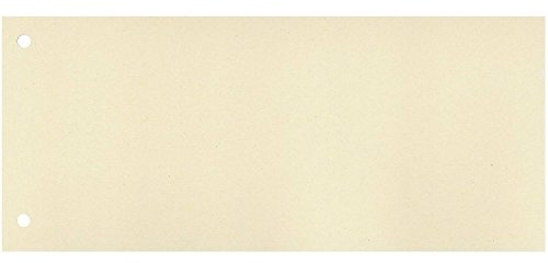 Q-Connect KF00514 skiljeblad, färgregister, filflaggor, universalregister skiljeremsor 10,5 x 24 cm 100 stycken chamois