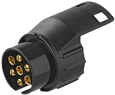 Hillfield Stecker - Adapter 7 Pins zu 13 Pins-Steckdose - Anhängeradapter, von Auto 7-polige Steckdose auf Anhänger 13-poliger Stecker