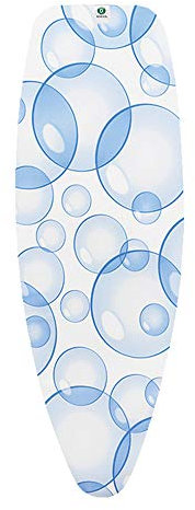 Brabantia PerfectFlow Ironing Board Cover (D Board / Bubbles) Heat-Resistant, Non-Slip, Cord Fastener