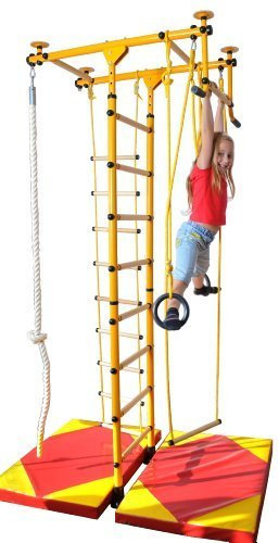 Niro Sportgeräte GmbH Equipements Sportifs en Acier Inoxydable Espalier Monter Dessus M1 - Jaune, Hauteur sous Plafond 240-290 cm