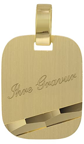 trendor Anhänger mit Gravur Gold 333 (8K) Herren Goldschmuck 35775 | Gravurschmuck aus Echtgold, Schmuckstück für Damen und Herren, zauberhafte Geschenkidee, Goldanhänger,