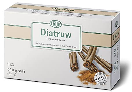 Diatruw Zimtkapseln - Nahrungsergänzungsmittel mit Zimtextrakt aus der Cassia-Zimtrinde, 60 Kapseln