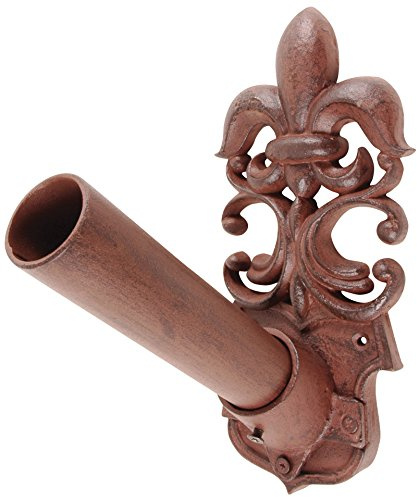 Fallen Fruits VH09 FLAGPOLE Holder (FLEUR De LIS),Brown,12.5 x 21 x 27.2 cm