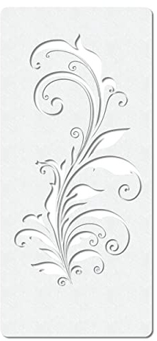 Herterich Products| Stencil per aerografo | Modello di stencil a forma di vite floreale | Stencil per tatuaggi e graffiti | Pellicola Mylar di alta qualità | Resistente ai solventi