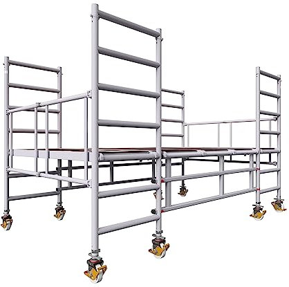 ALTEC AluDeck® 300 Arbeitsbühne | 5,7m² Fläche| 3m Arbeitshöhe| faltbares Raumgerüst | Rollbock | Made in Germany | Alu Gerüst | Rollgerüst | Fahrgerüst | Arbeitsplattform