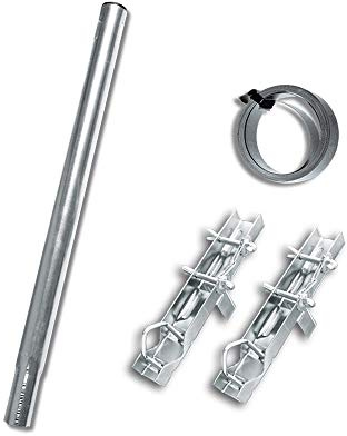 Metronic 450372 Kit de fixation FX 2: Support antenne cheminee+mat 60cm+feuillard acier+cerclage