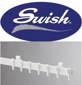 Swish Sologlyde complete Curtain Track system Rail Set 125cm 49 WS100W0125T