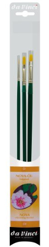 Da Vinci Set of 3 brushes in synthetic fiber NOVA - oil and acrylic colors