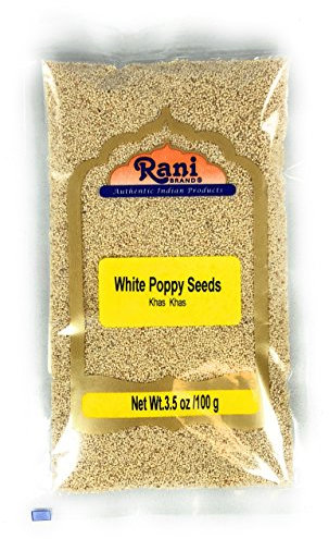 Rani White Poppy Seeds Whole (Khus Khus) Spice 3.5oz (100g) ~ Natural | Vegan | Gluten Friendly | Non-GMO | Indian Origin