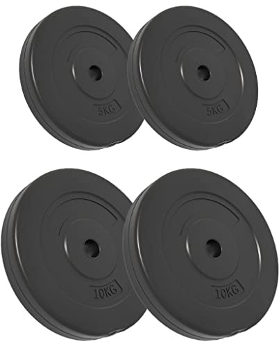 vidaXL 2X Discos de Pesas 10 kg Entrenamiento Profesional en Casa Musculación