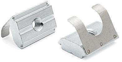 Nutenstein mit Feder B-Typ Nut 10, M8, VPE = 8 Stück