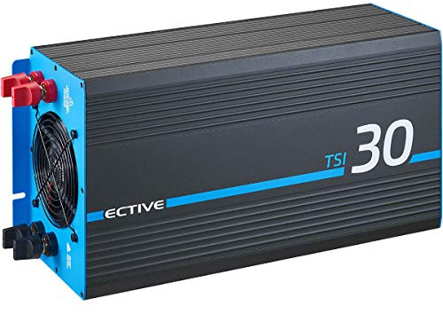 ECTIVE Reiner Sinus Wechselrichter TSI 30-3000W, USB, 24V auf 230V | Überlastschutz, Überhitzungsschutz, NSV, USV Funktion, DC/AC Spannungswandler, Umwandler, Stromwandler für Haushaltsgeräten