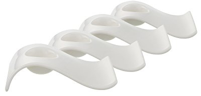 Villeroy & Boch Newwave (10 2525 1955), élégante Premium Porcelaine dans ondulée, Coquetier, blanc - 4 pieces