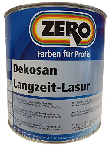 Zero Dekosan Langzeit-Lasur für innen&außen seidenglänzend Farbton wählbar 750 ml, Farbe:Eiche Hell