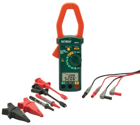 Extech 380976-K Single Phase/Three Phase 1000A AC Power Clamp Meter Kit