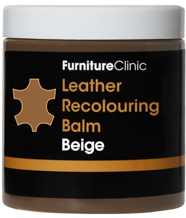 Furniture Clinic Balsamo Ricolorante per Pelle. Ripristina Il Colore della Pelle per Mobili, Riparazione del Colore della Pelle per Divani Sbiaditi e Graffiati, Auto, Abbigliamento (Beige)
