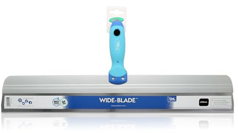Axus Decor Wide Wallpapering Tool (Blue Series) Multi Purpose Tool, Plasterboard Tapping & Paint Edge Guard, Wide Decorators Edge for Painting, Stainless Steel Blade & Ergonomic Handle - 600mm