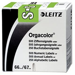 Leitz 66281000 Orgacolor Buchstabensignal S, 250 Stück, grün