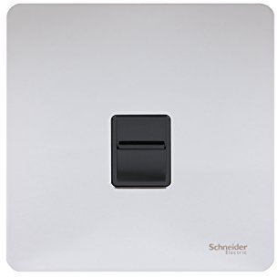 Schneider Electric Plaque prise téléphonique secondaire, GU7462BPC