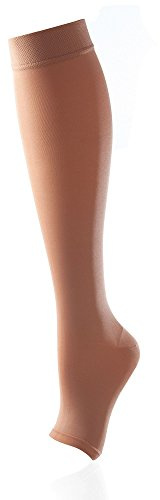 Activa Class 1 Below Knee Support Stockings open toe 14-17 mmHg Sand Large